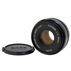 Ricoh Rikenon 50mm f2 Manual Focus Lens Pentax K Mount Made in Japan 52mm Filter